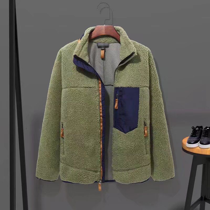 2023Men’s And Women’s Thickened Double-Sided Polar Fleece Lambswool Jacket American Bata Fashion Lamb Fleece Outdoors Coat